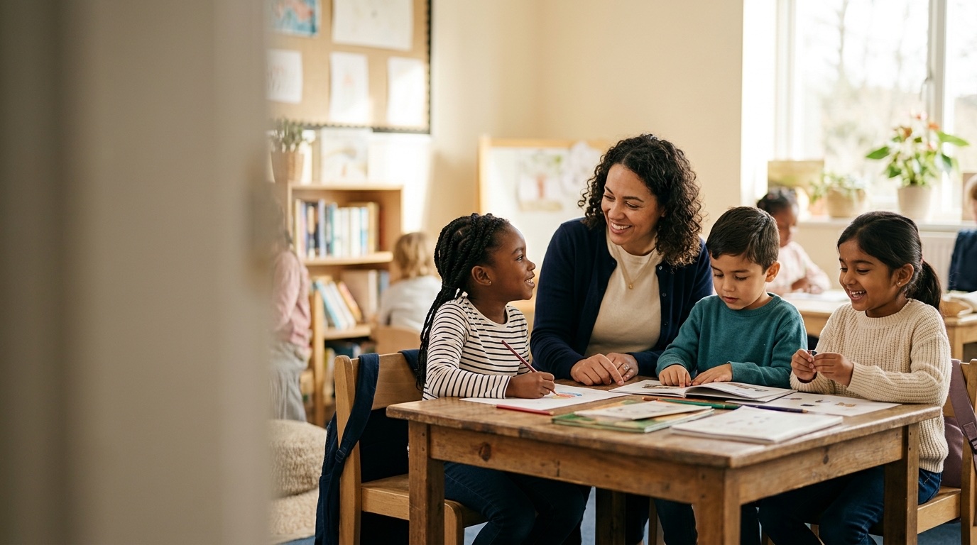 An independent school classroom
